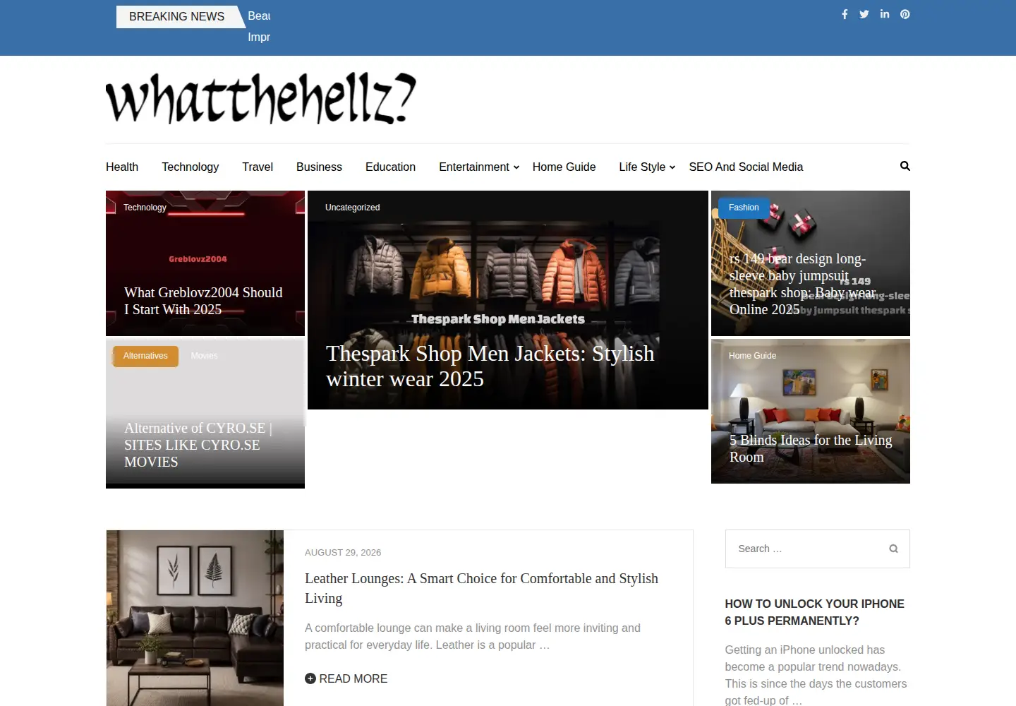 Screenshot of whatthehellz.com