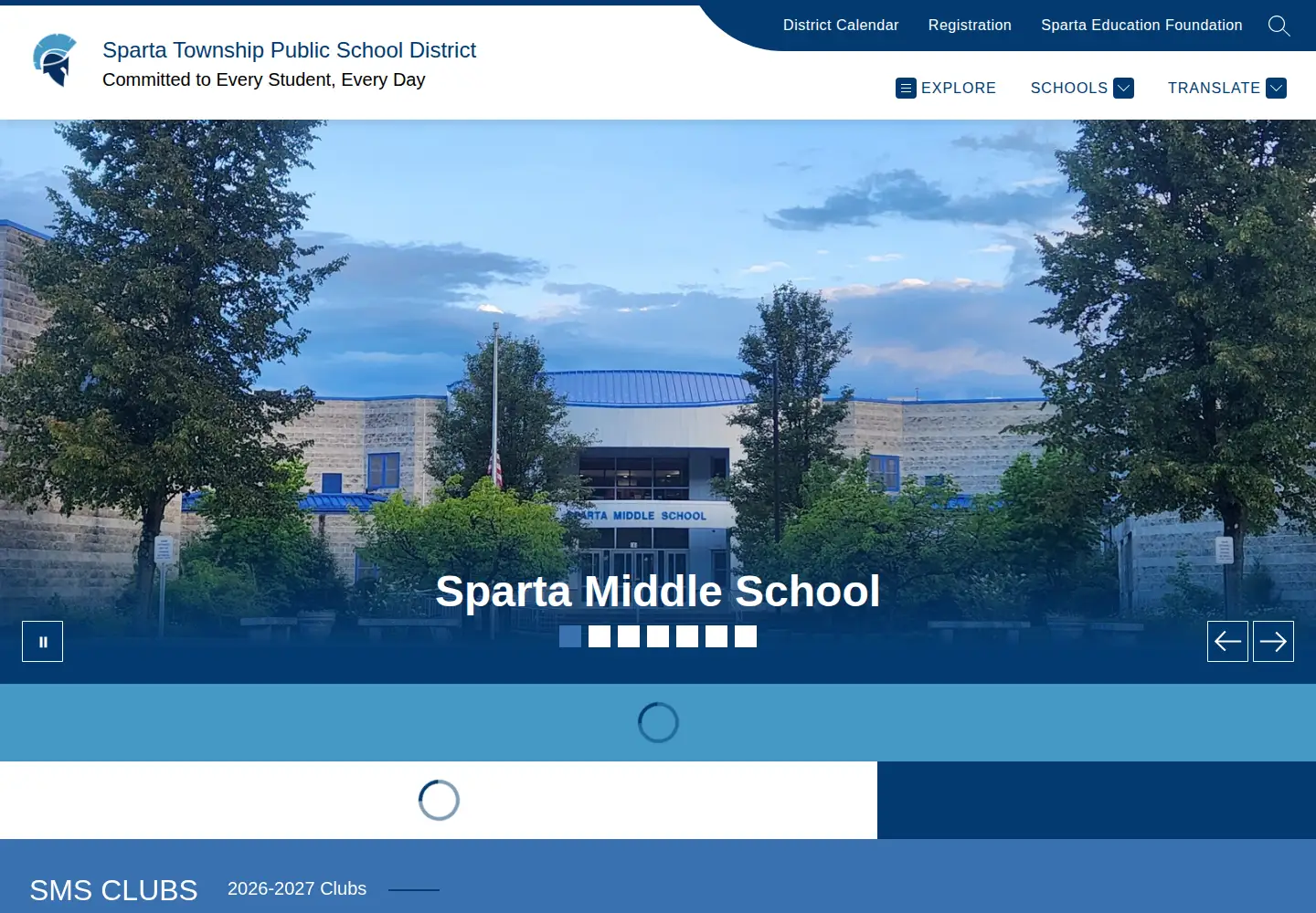 Captured homepage of sparta.org in the current scan