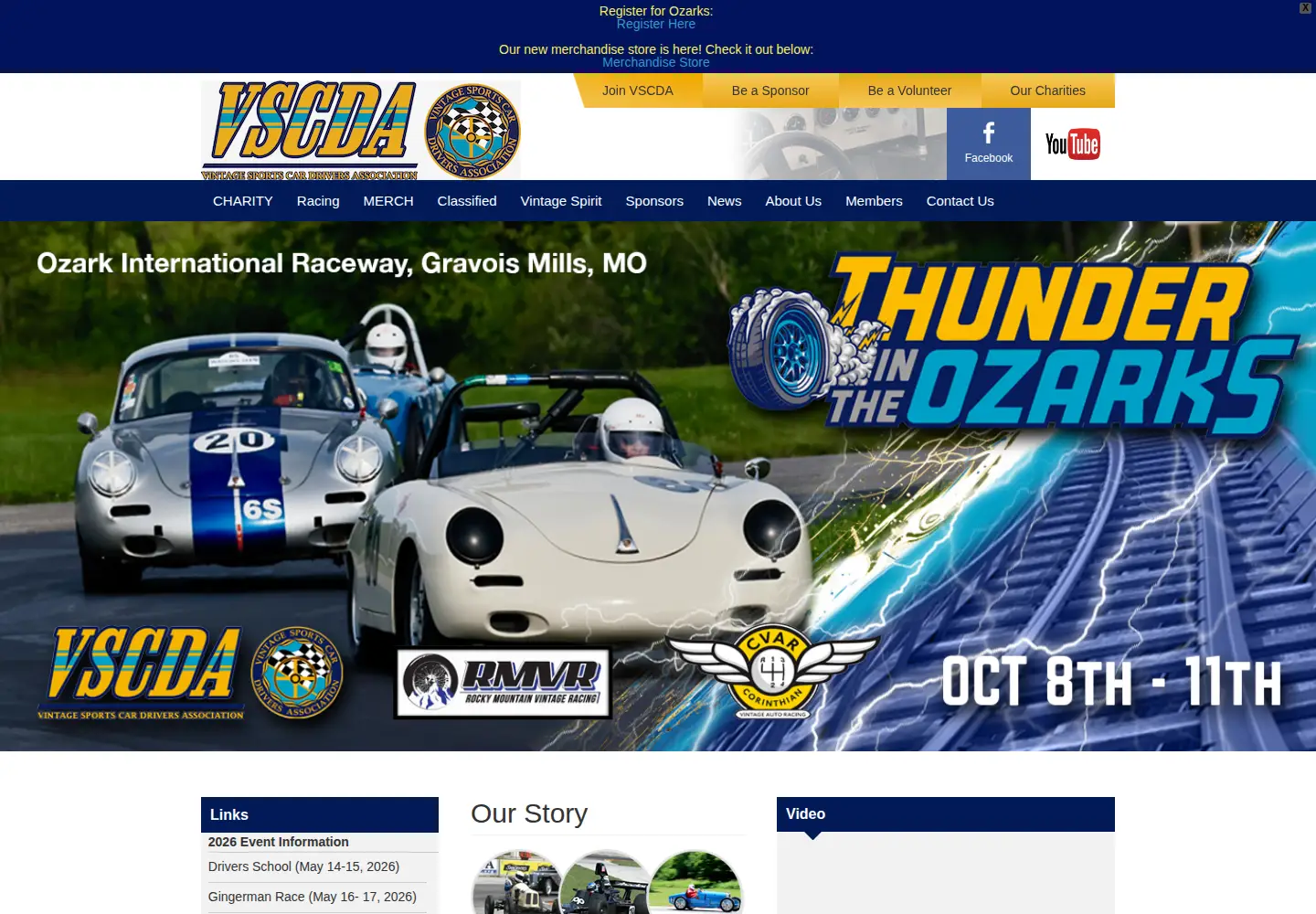 Captured homepage of vscda.org in the current scan