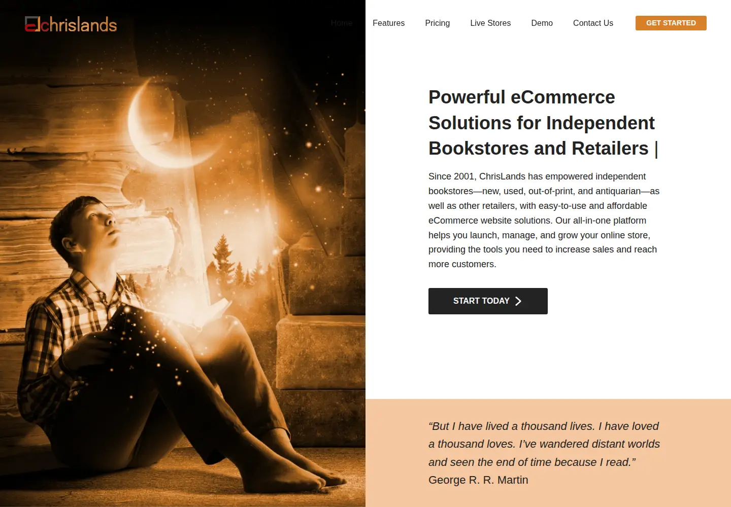 Screenshot of chrislands.com