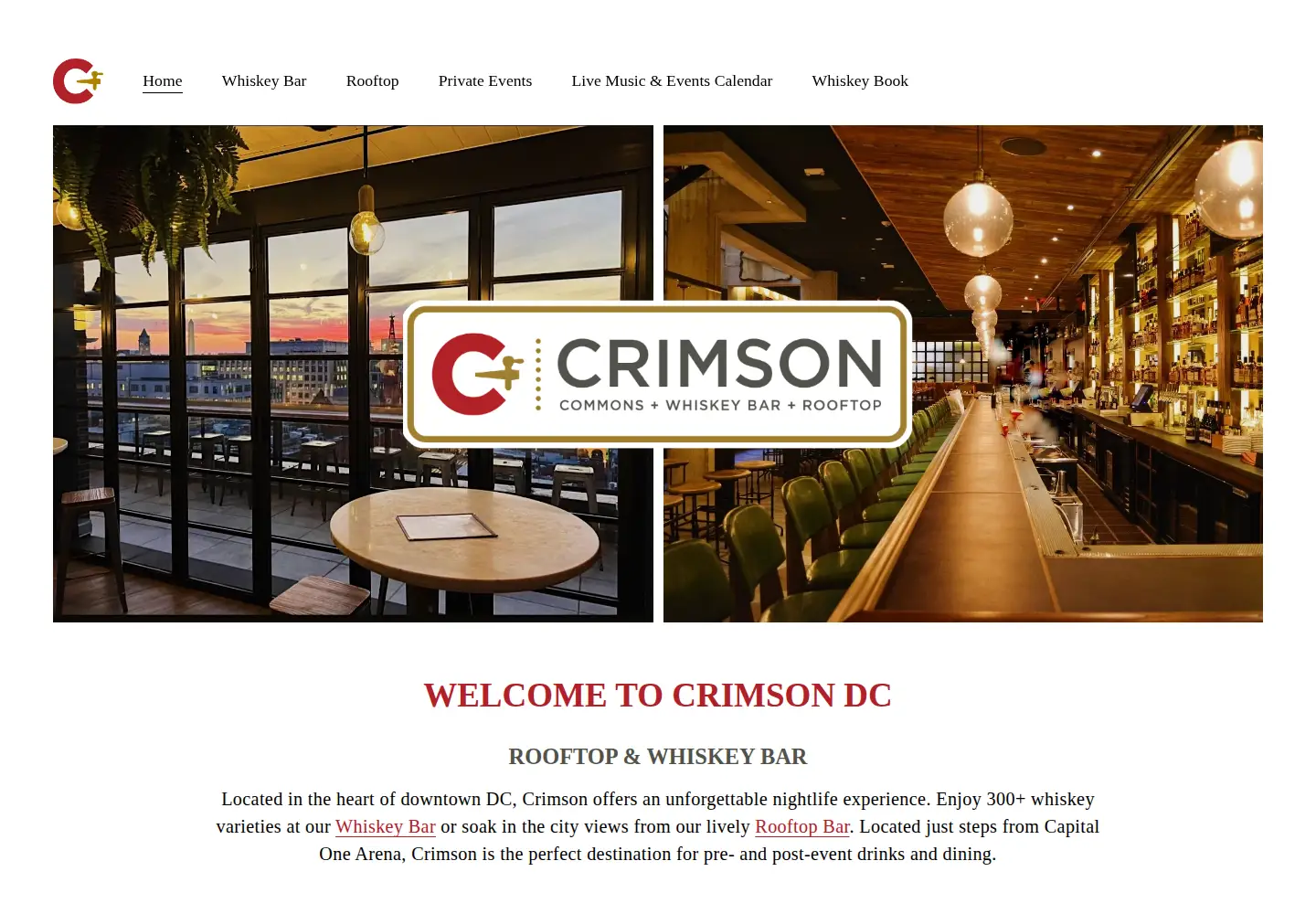 Captured homepage of crimson-dc.com in the current scan