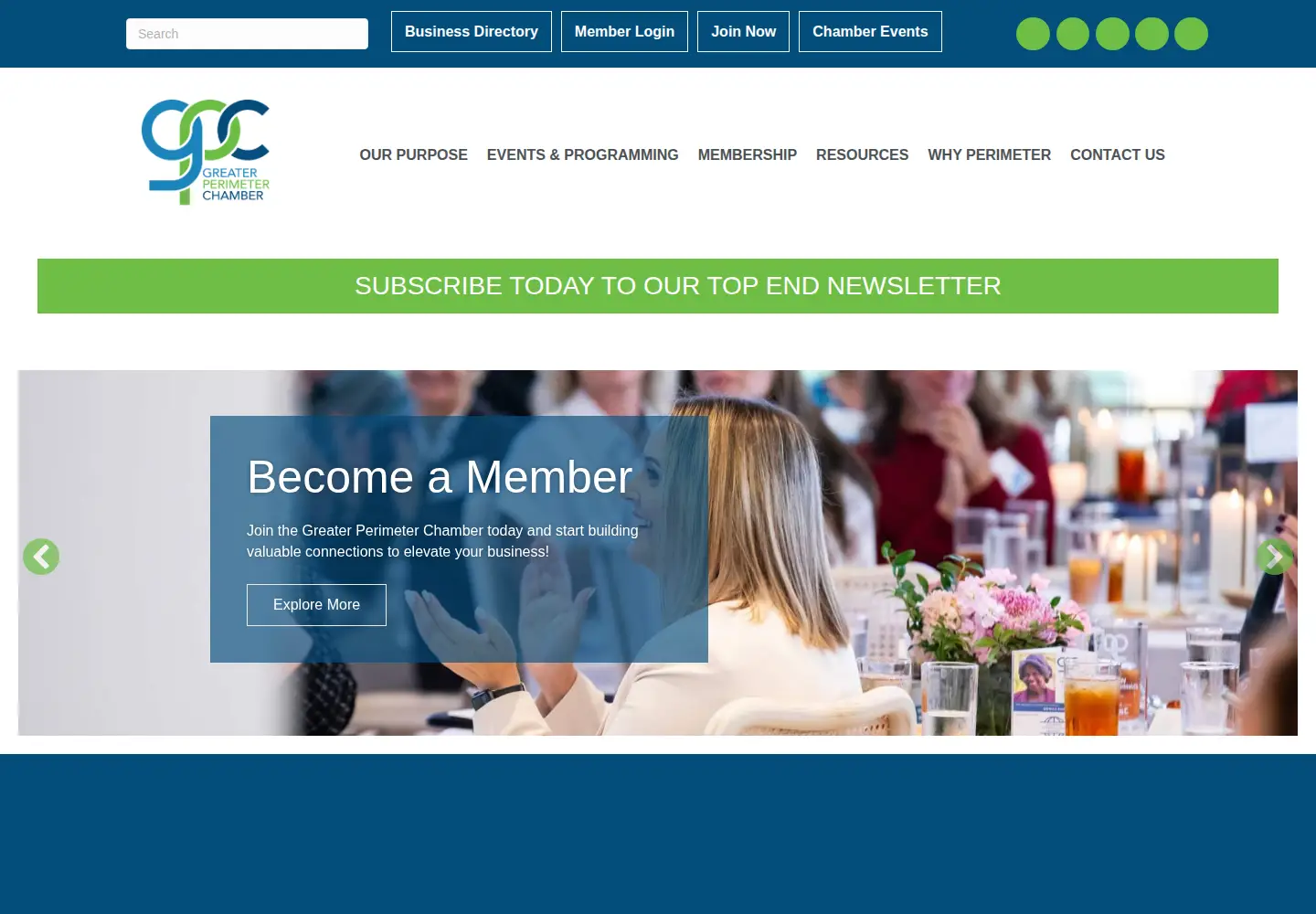 Screenshot of greaterperimeterchamber.com