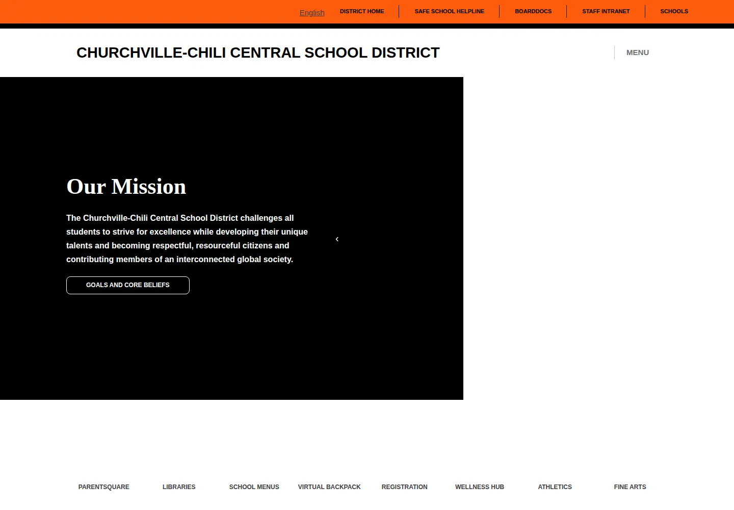 Captured homepage of cccsd.org in the current scan