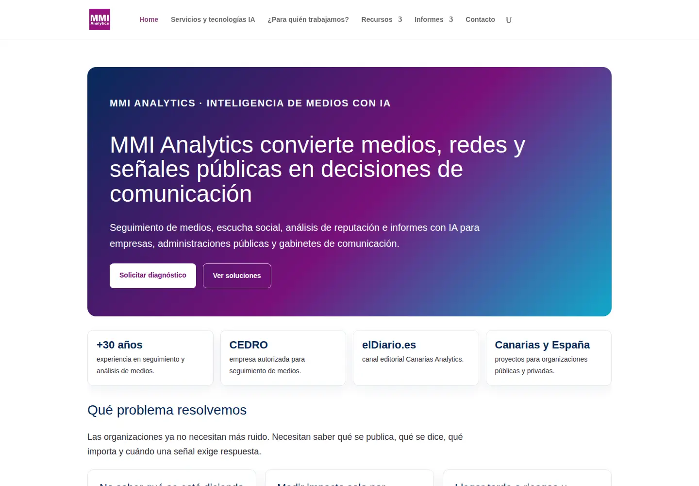 Captured homepage of mmi-e.com in the current scan