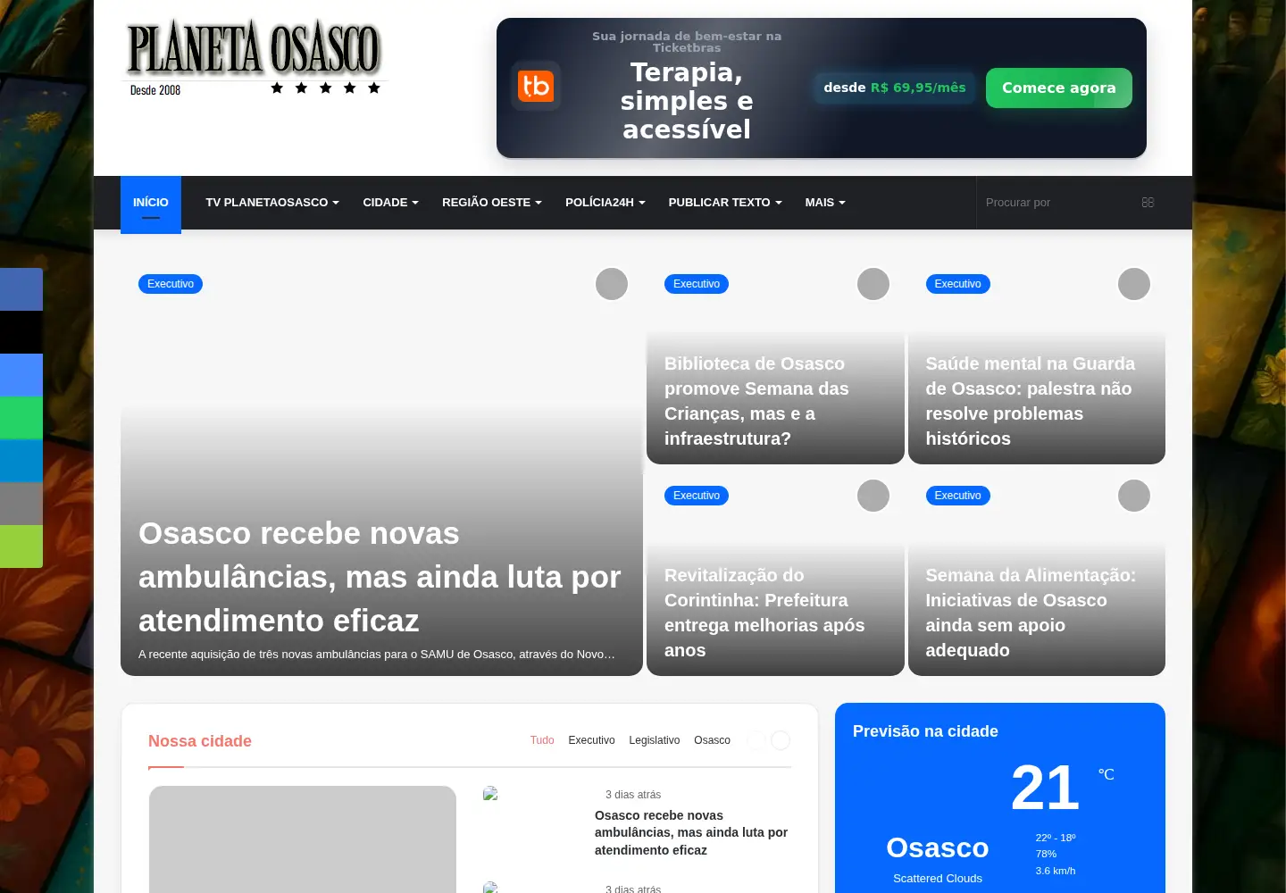 Screenshot of planetaosasco.com