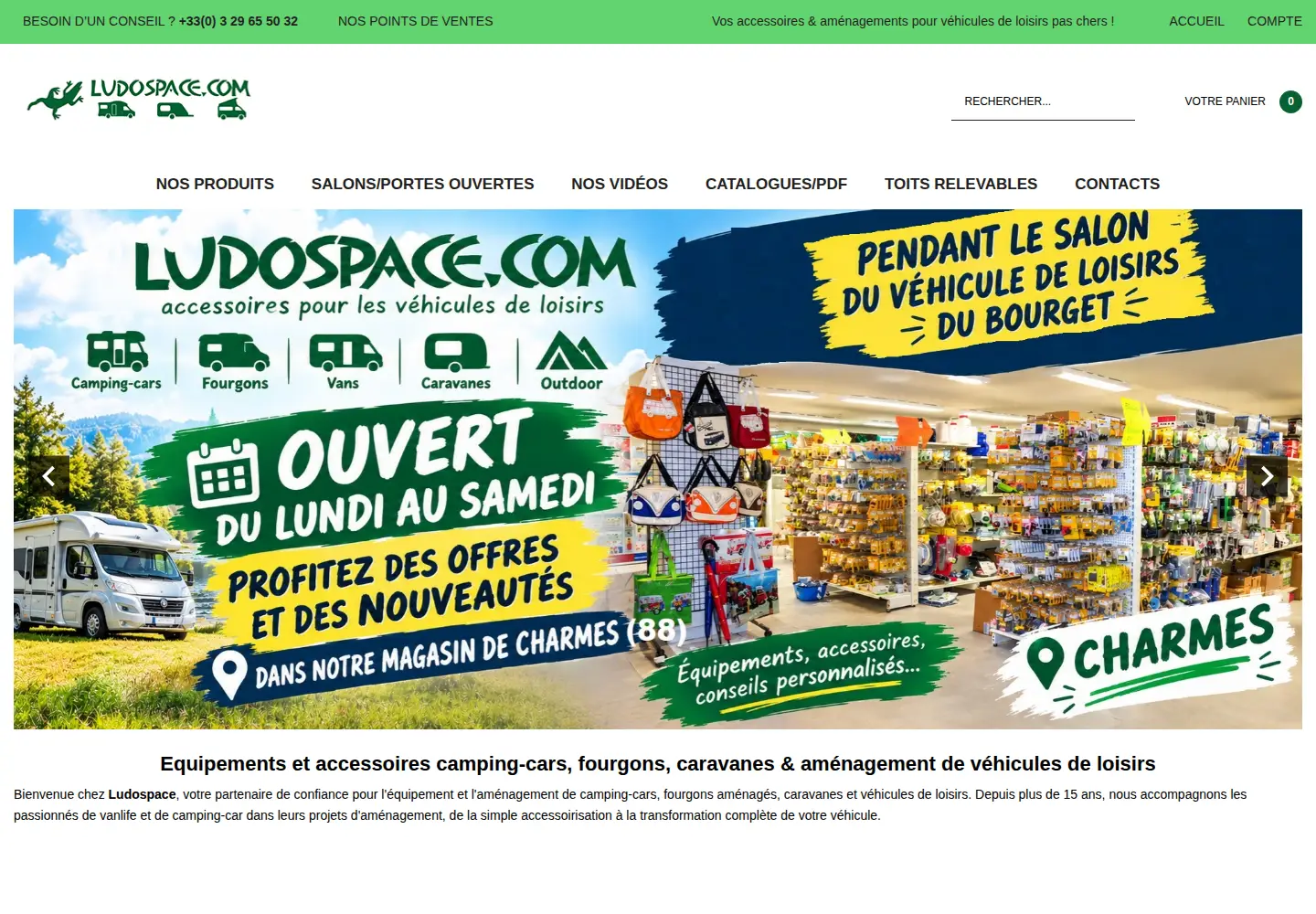Captured homepage of ludospace.com in the current scan