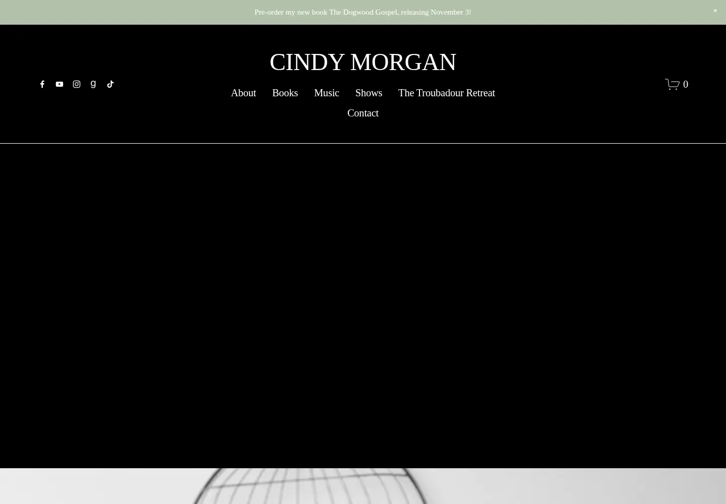 Screenshot of cindymorganmusic.com