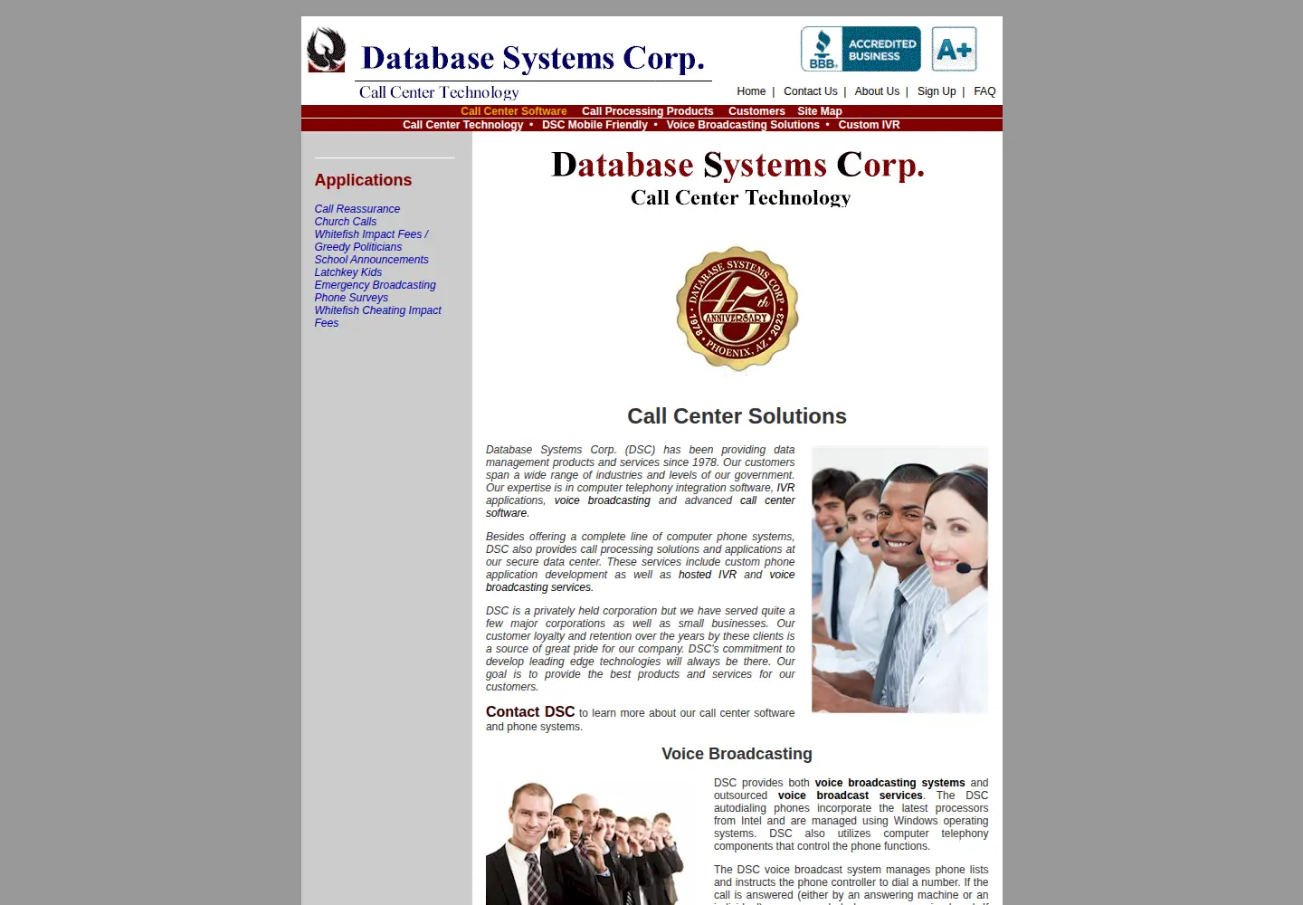 Screenshot of databasesystemscorp.com