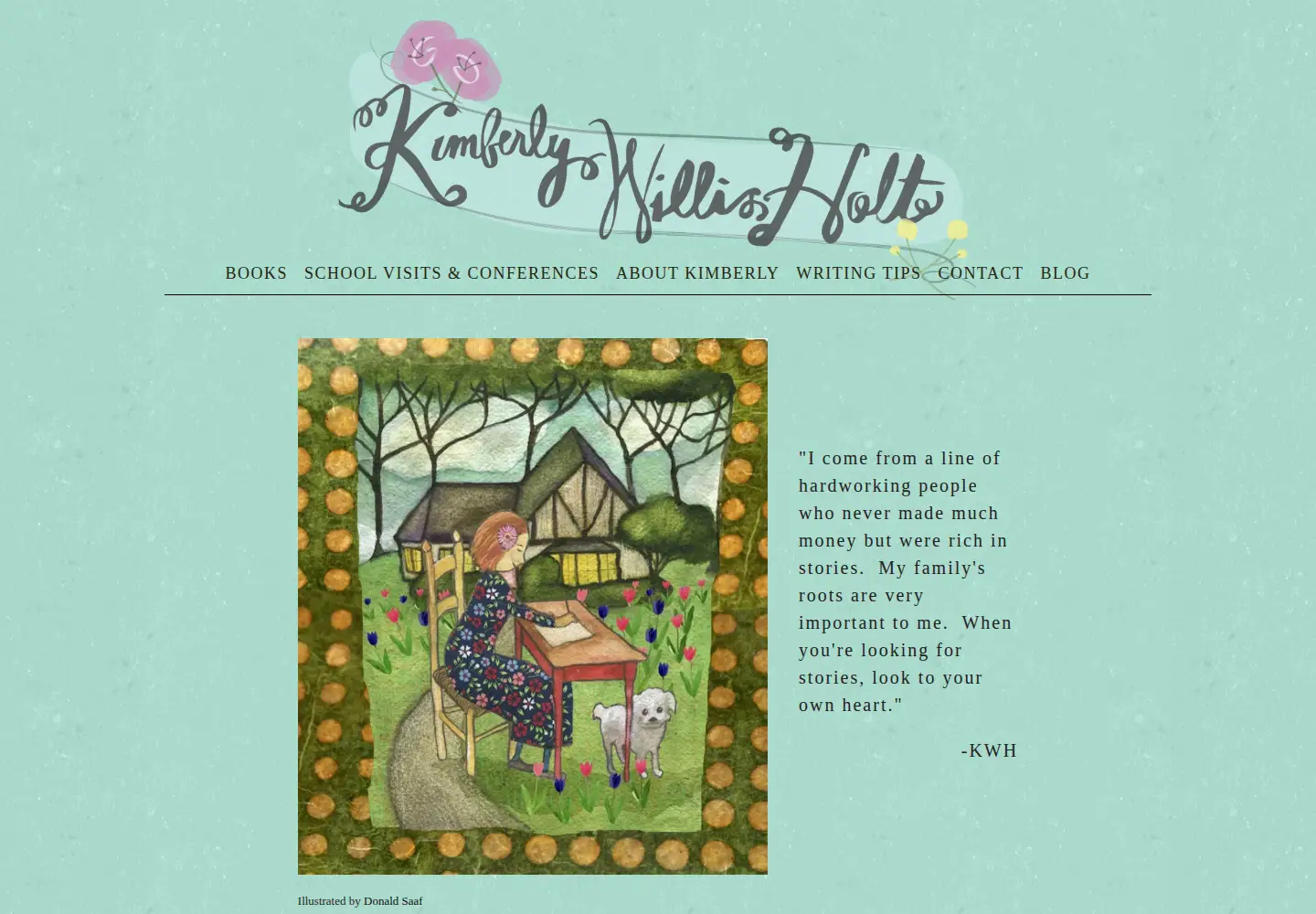 Captured homepage of kimberlywillisholt.com in the current scan