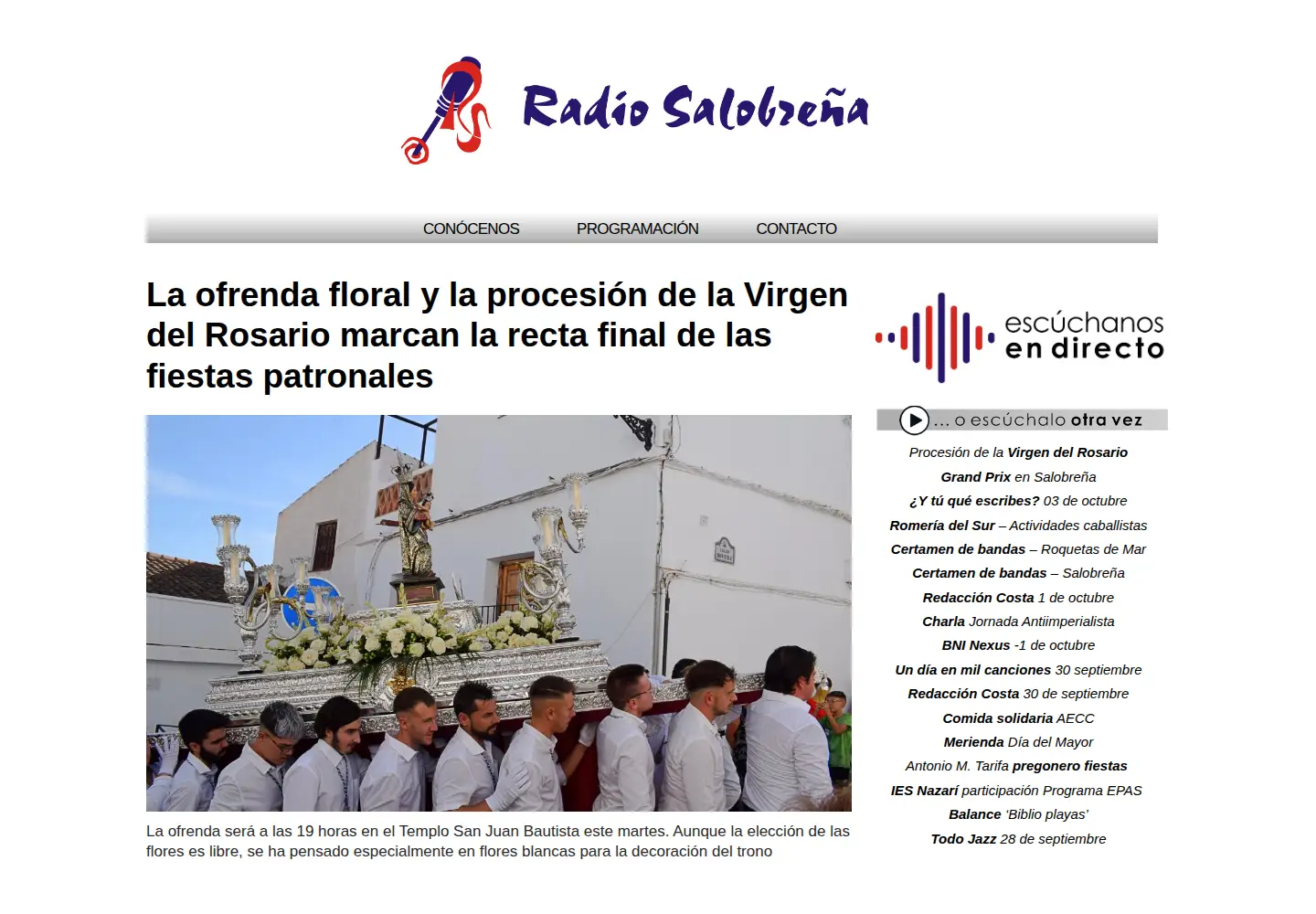 Captured homepage of radiosalobrena.com in the current scan