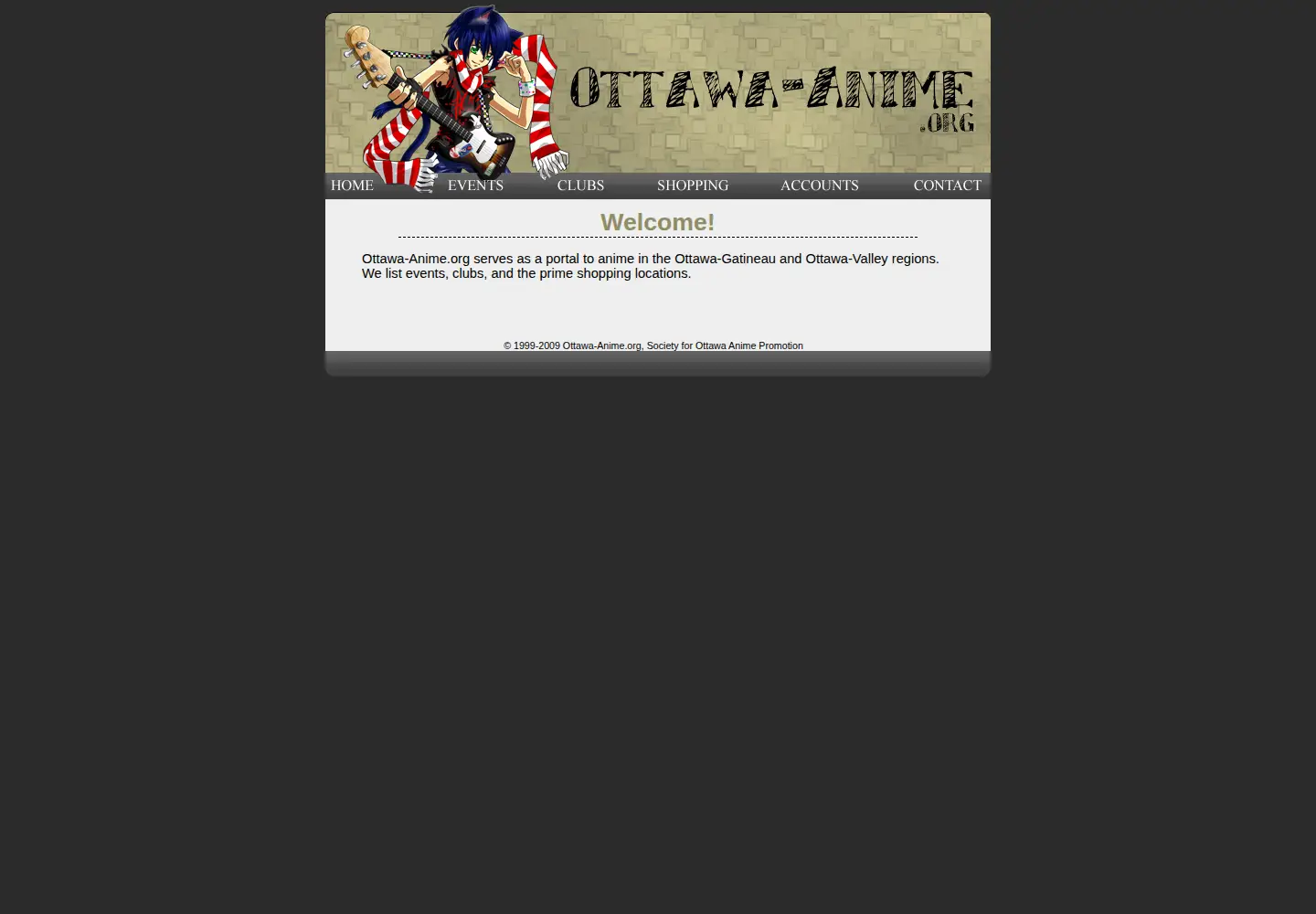 Screenshot of ottawa-anime.org
