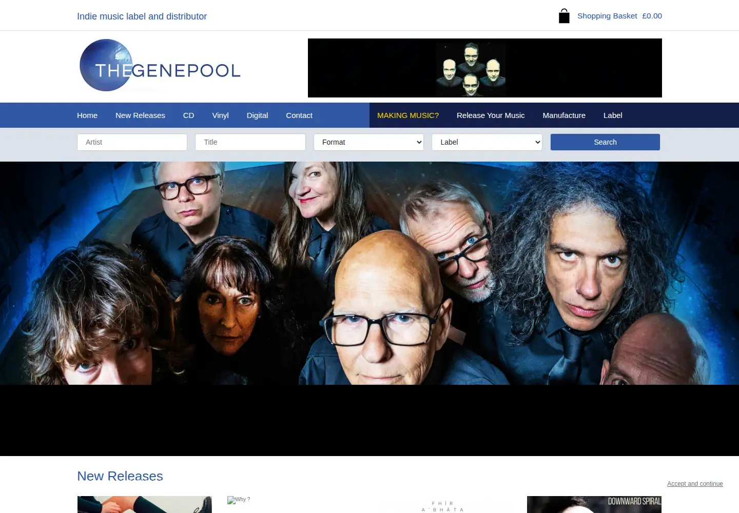 Captured homepage of thegenepool.co.uk in the current scan