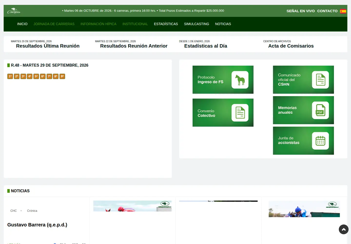 Screenshot of clubhipicoconcepcion.cl