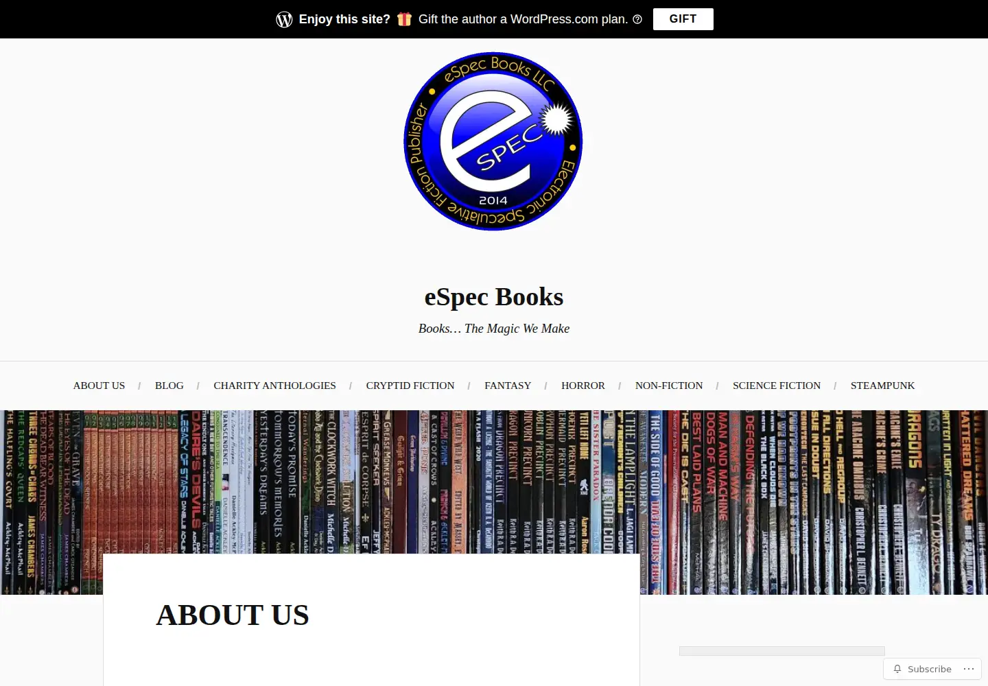Screenshot of especbooks.com
