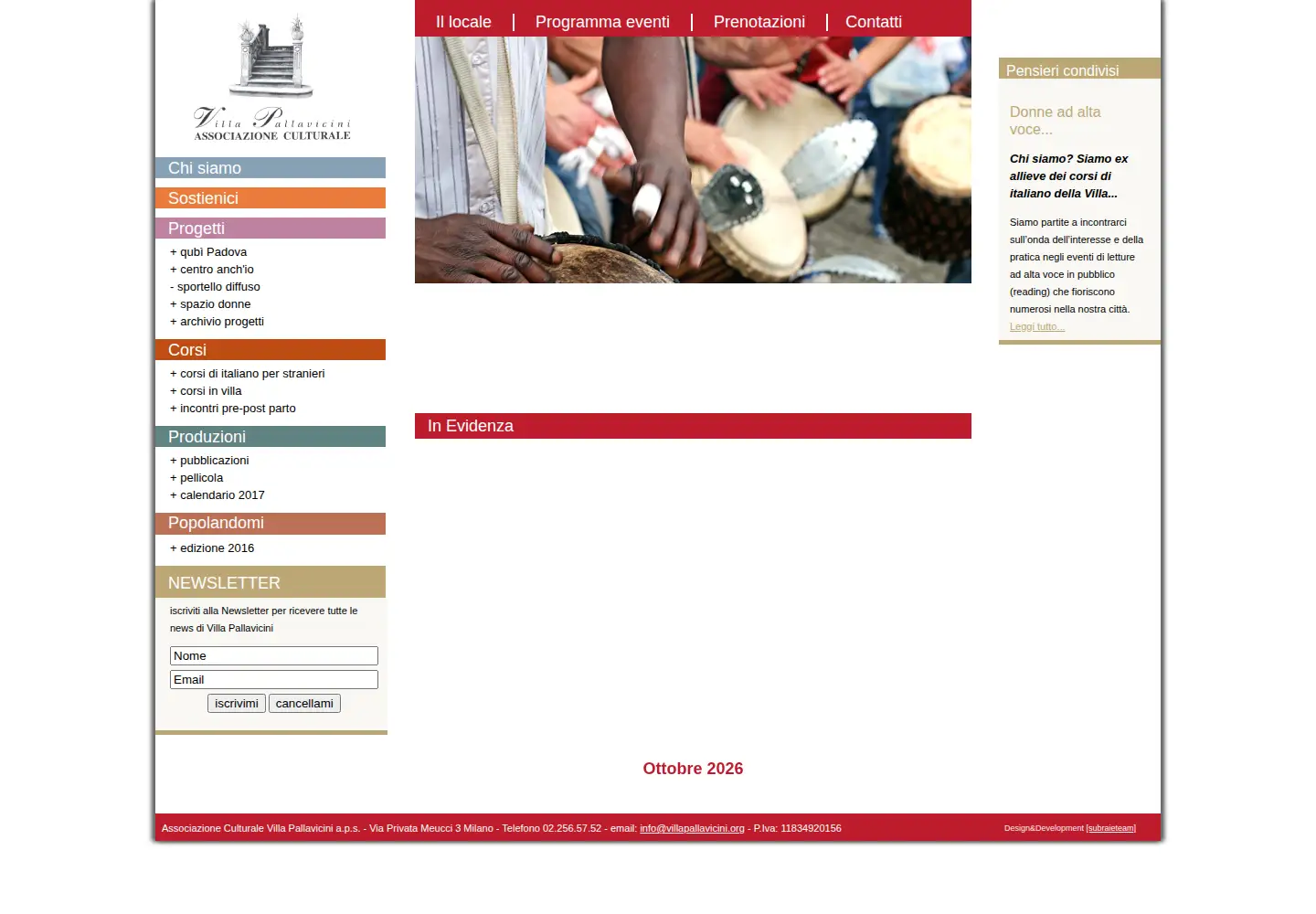 Screenshot of villapallavicini.org