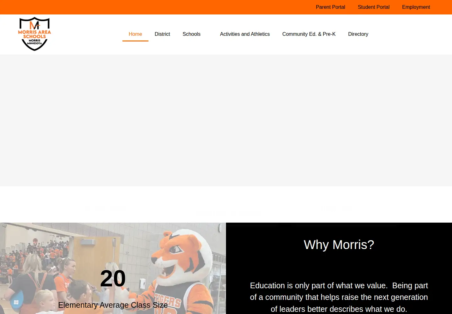 Captured homepage of morris.k12.mn.us in the current scan