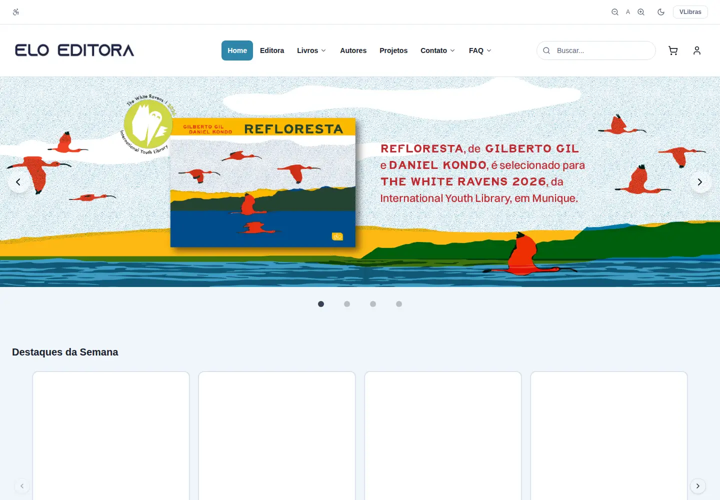 Captured homepage of eloeditora.com.br in the current scan