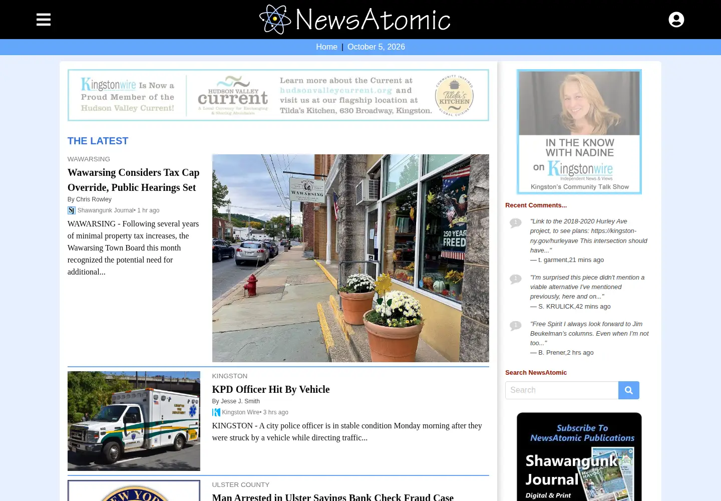 Screenshot of newsatomic.com
