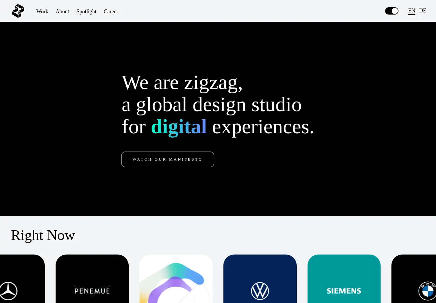 Captured homepage of zigzag.is in the current scan