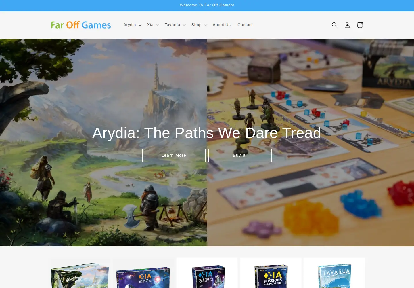 Screenshot of faroffgames.com