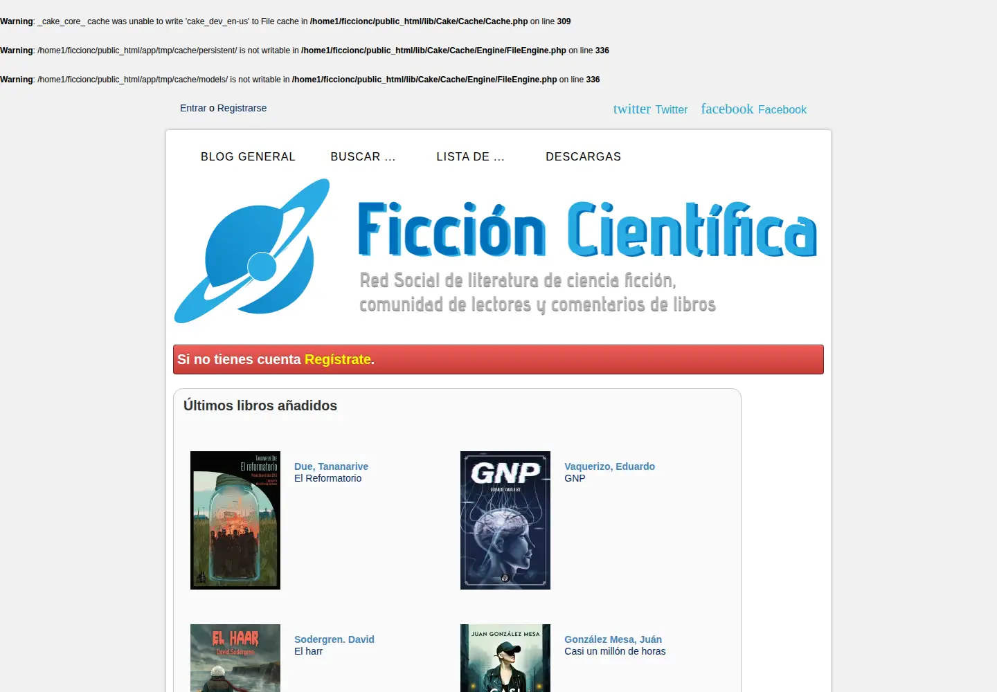 Screenshot of ficcioncientifica.com