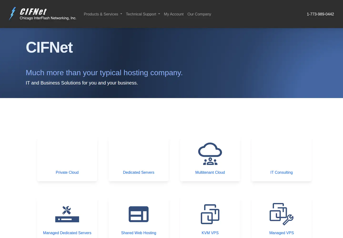 Captured homepage of cifnet.com in the current scan