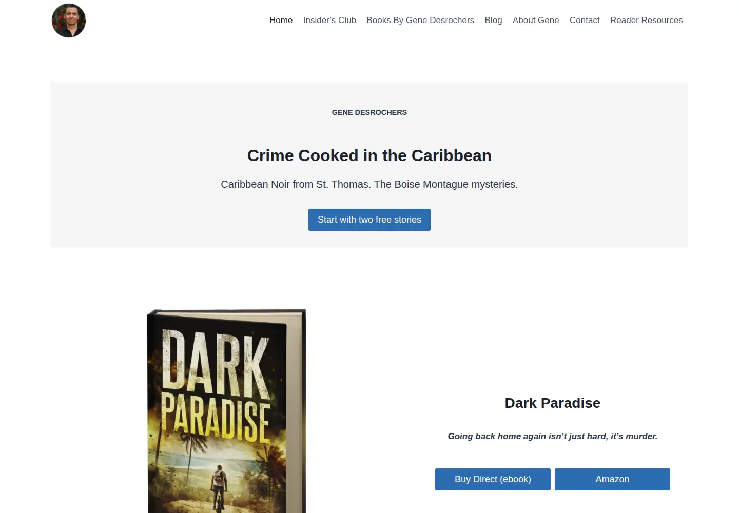 Screenshot of genedesrochers.com