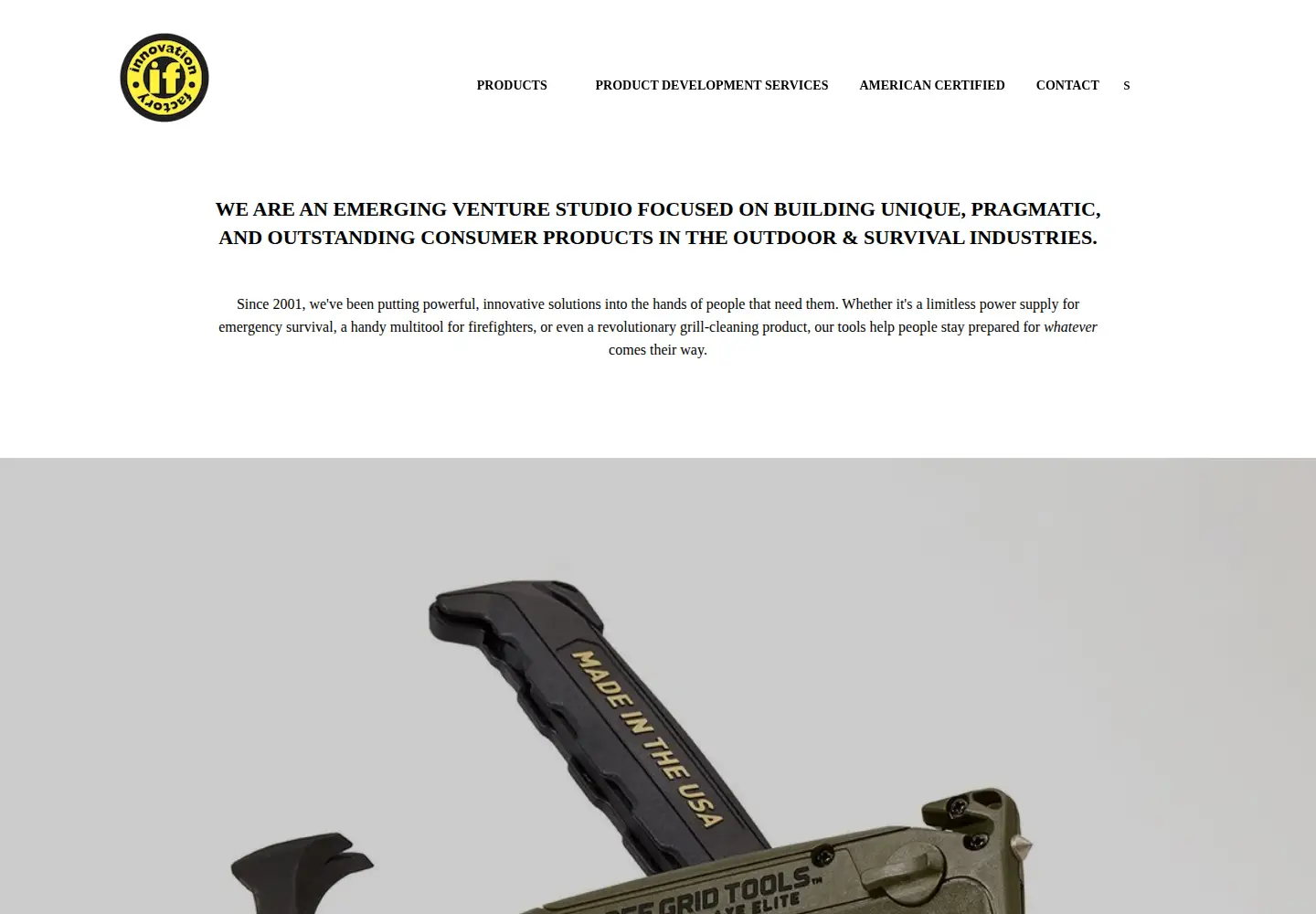Screenshot of innovationfactory.com