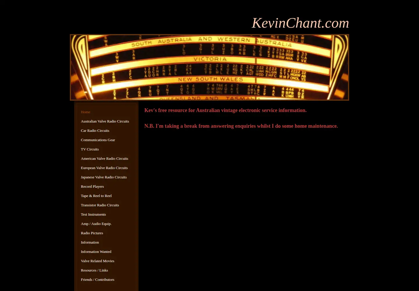 Captured homepage of kevinchant.com in the current scan