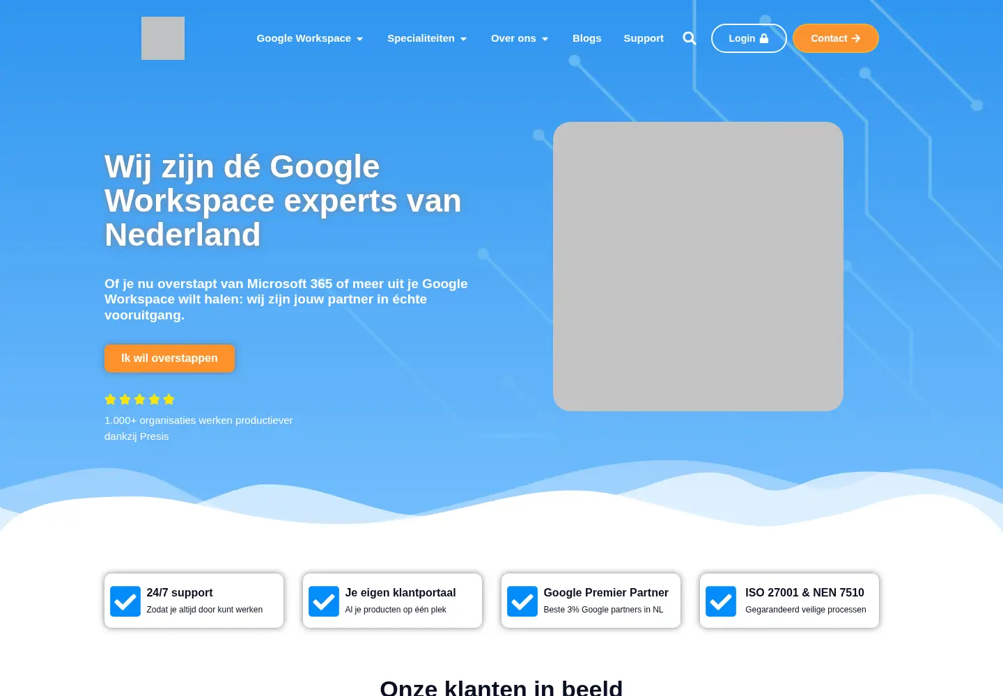 Captured homepage of presis.nl in the current scan