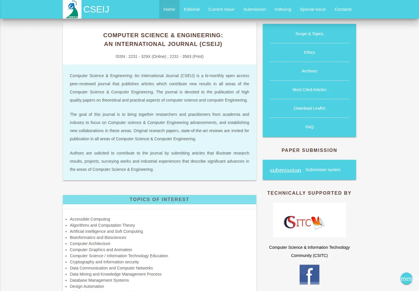 Screenshot of cseij.org