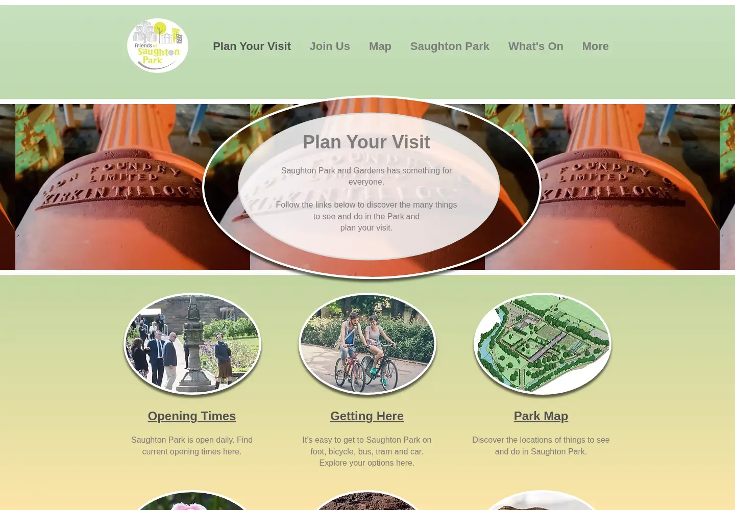 Screenshot of friendsofsaughtonpark.org