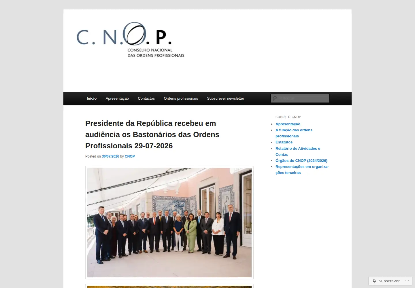 Screenshot of cnop.pt