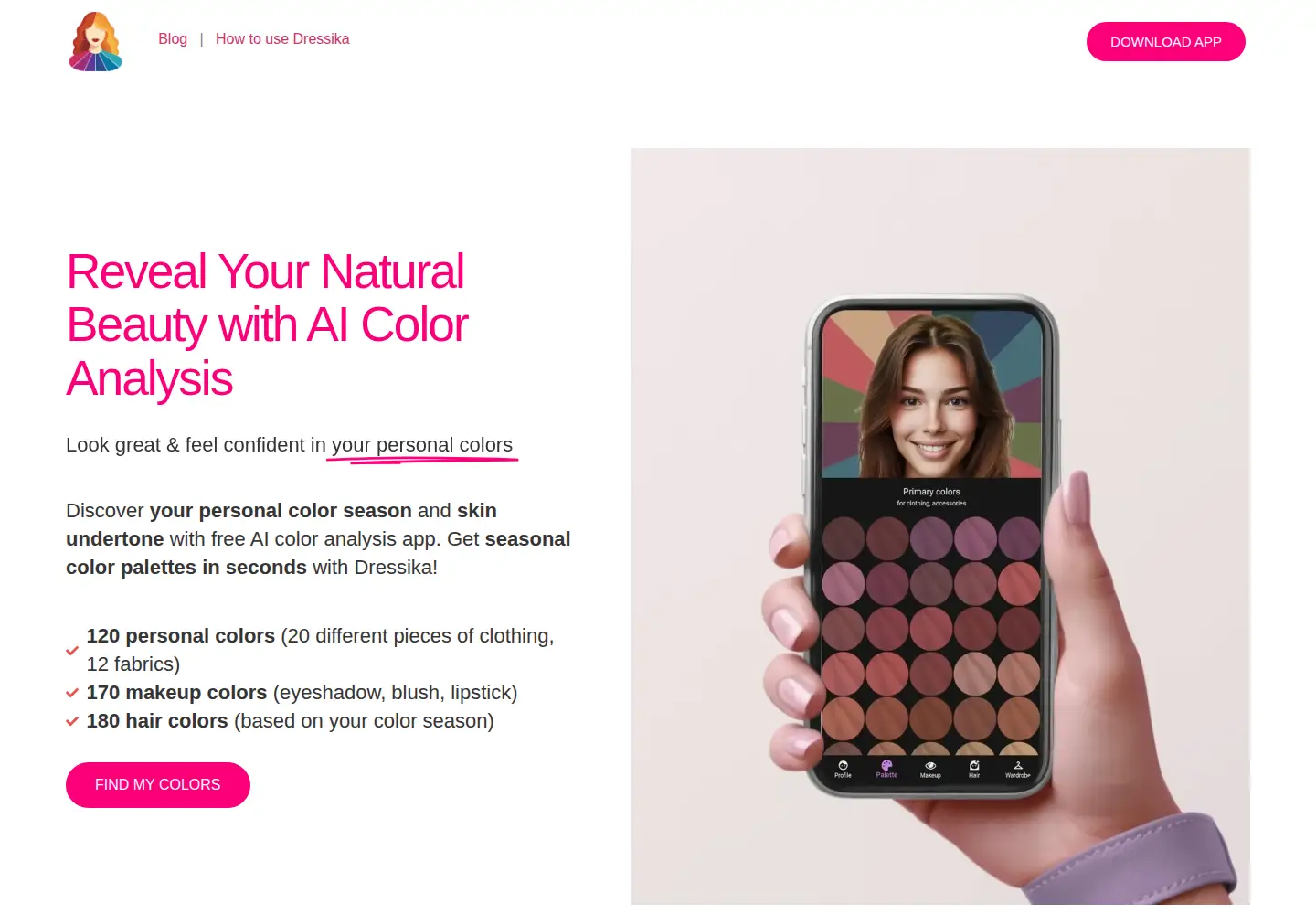Captured homepage of coloranalysis.app in the current scan