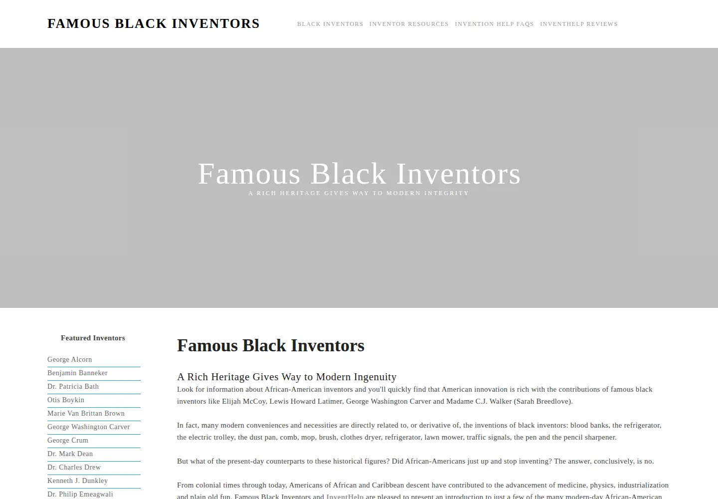 Screenshot of black-inventor.com