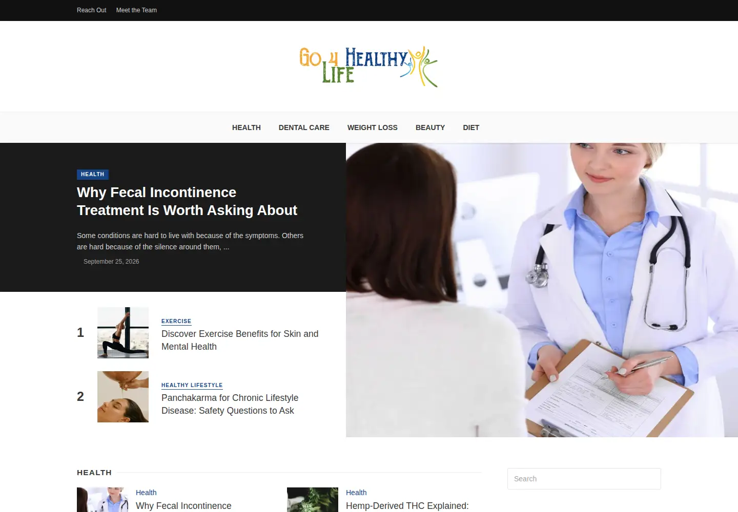 Screenshot of go4healthylife.com