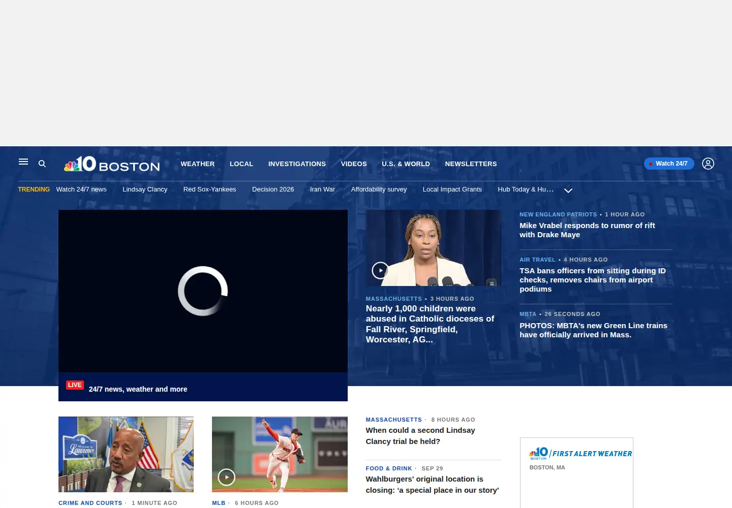 Screenshot of nbcboston.com