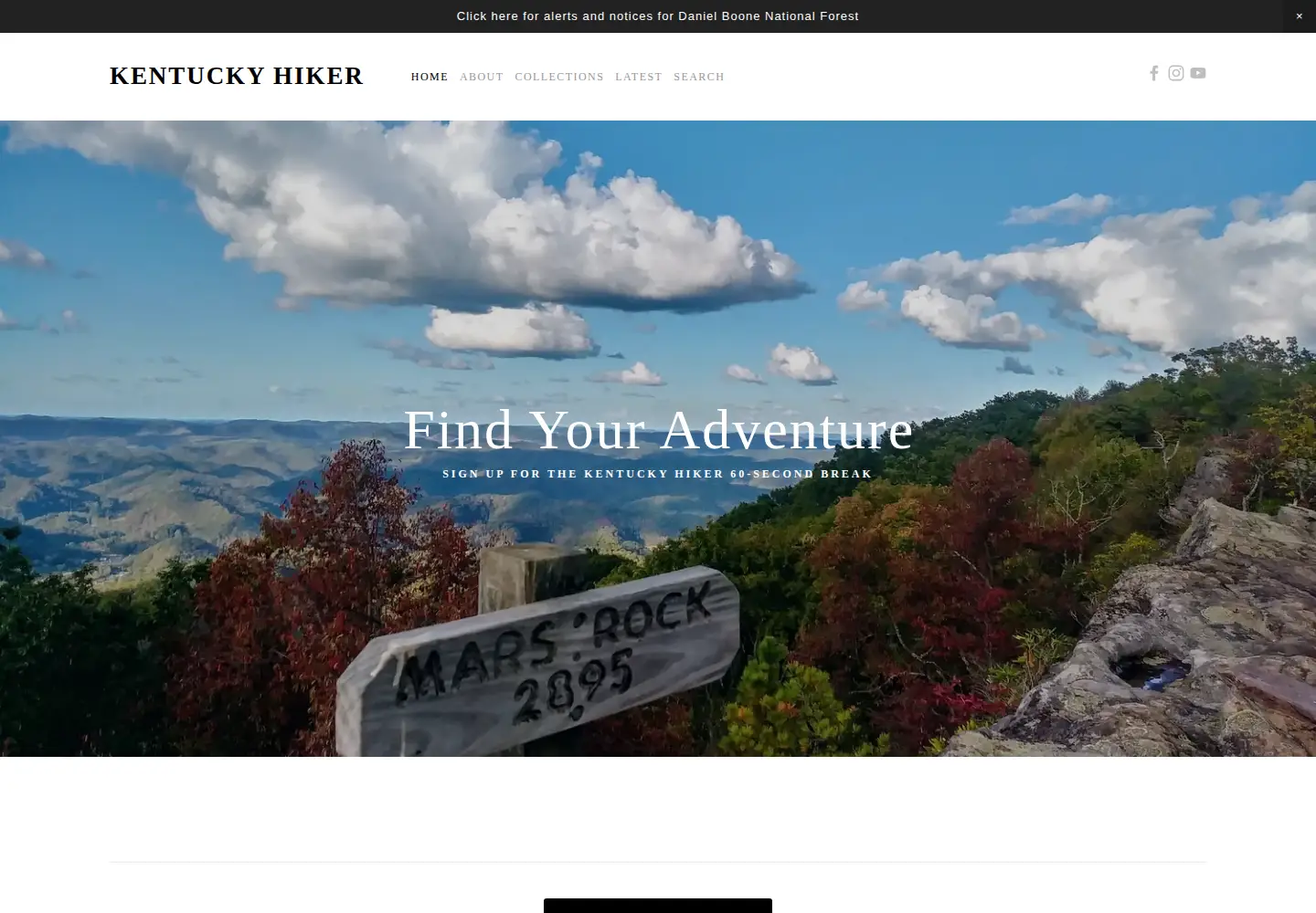 Screenshot of kentuckyhiker.com