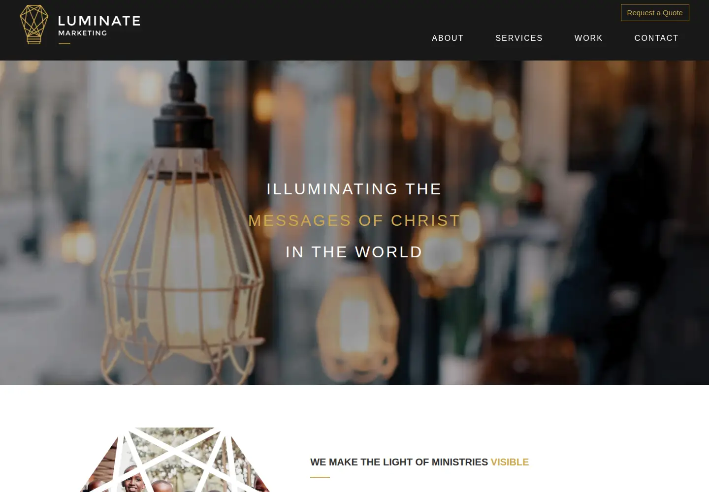 Captured homepage of luminatemarketing.com in the current scan