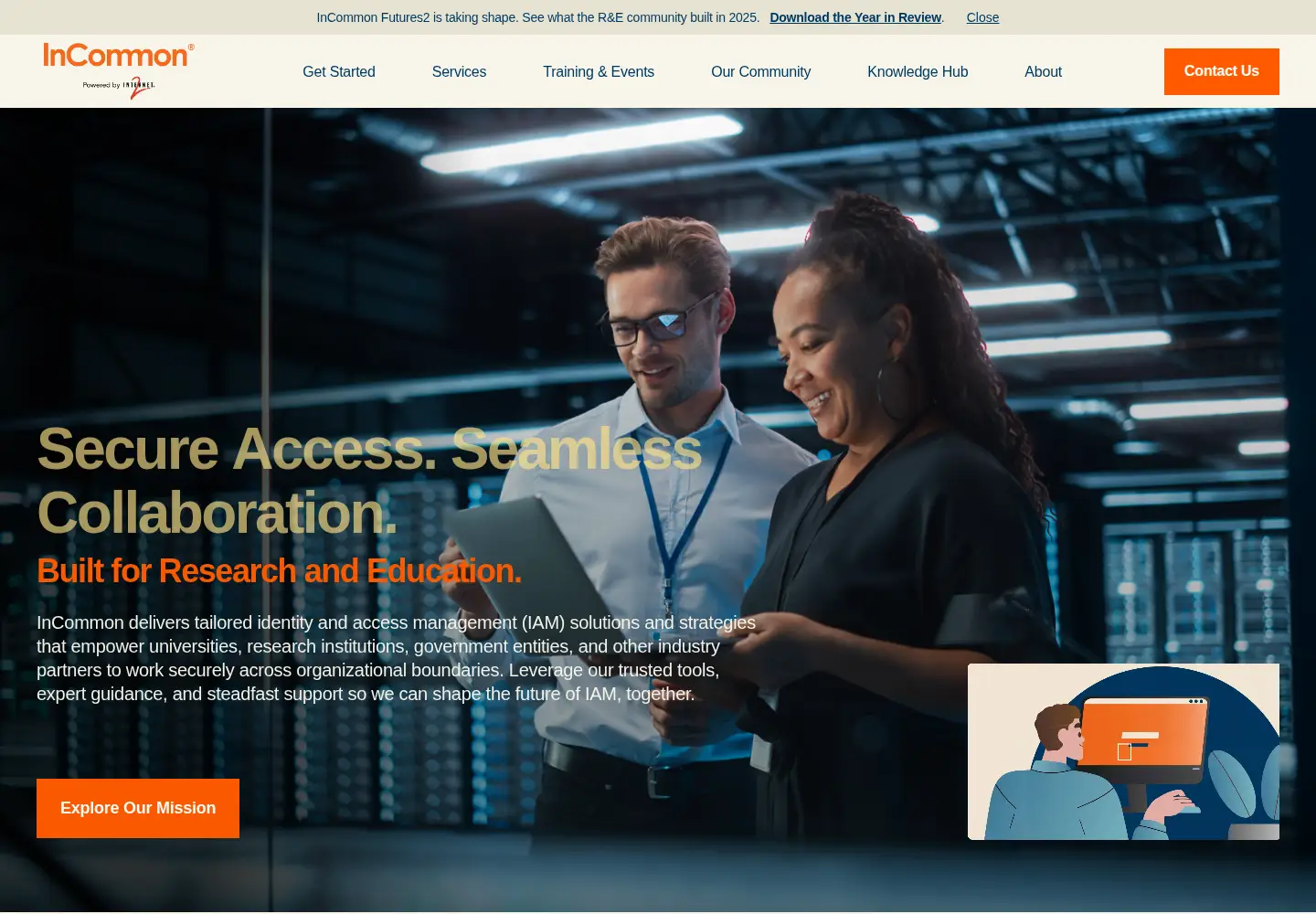 Screenshot of incommon.org