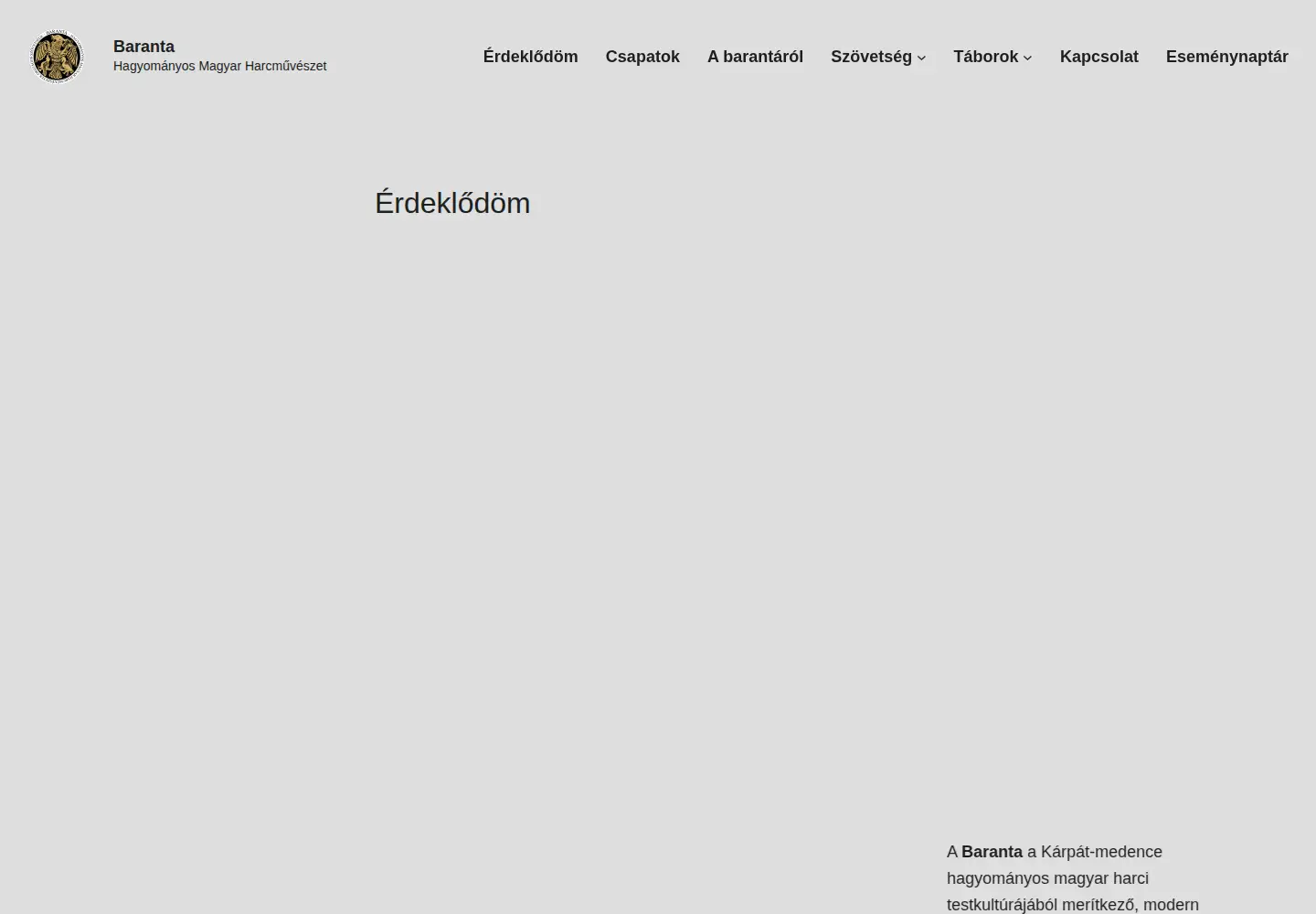 Screenshot of baranta.org