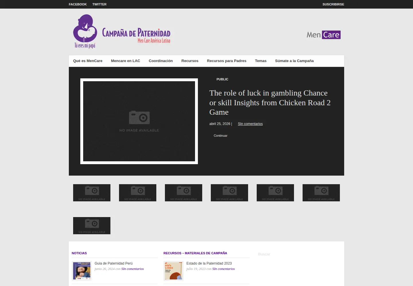 Captured homepage of campanapaternidad.org in the current scan