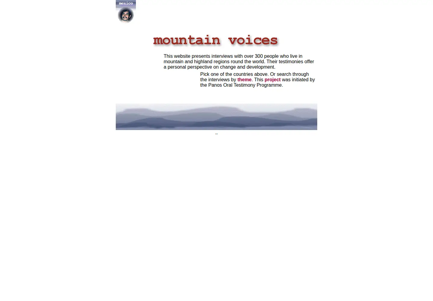Screenshot of mountainvoices.org