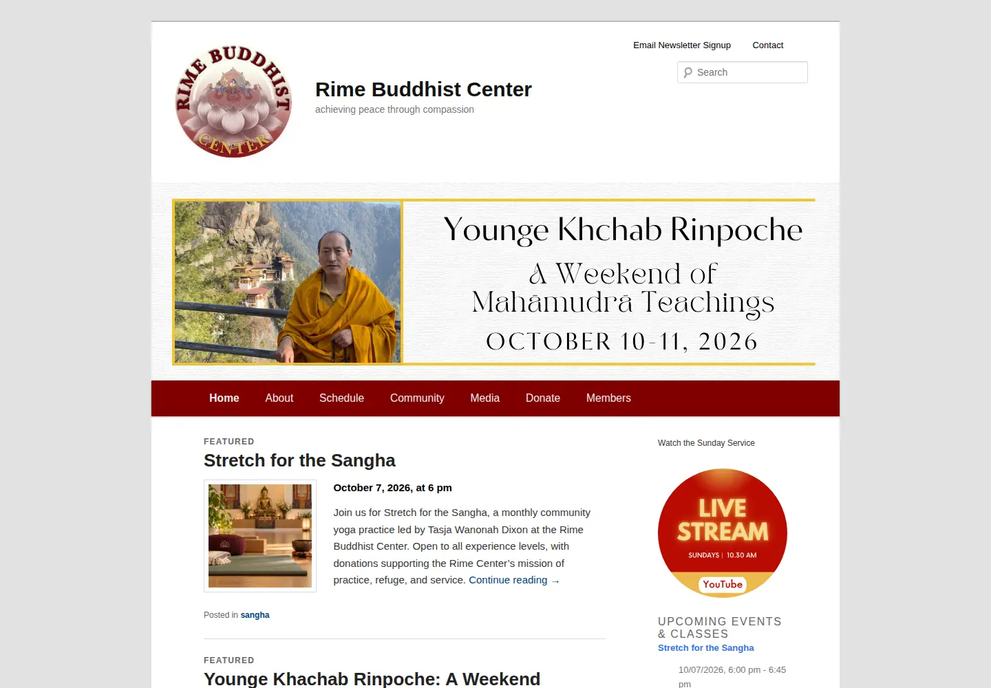 Screenshot of rimecenter.org
