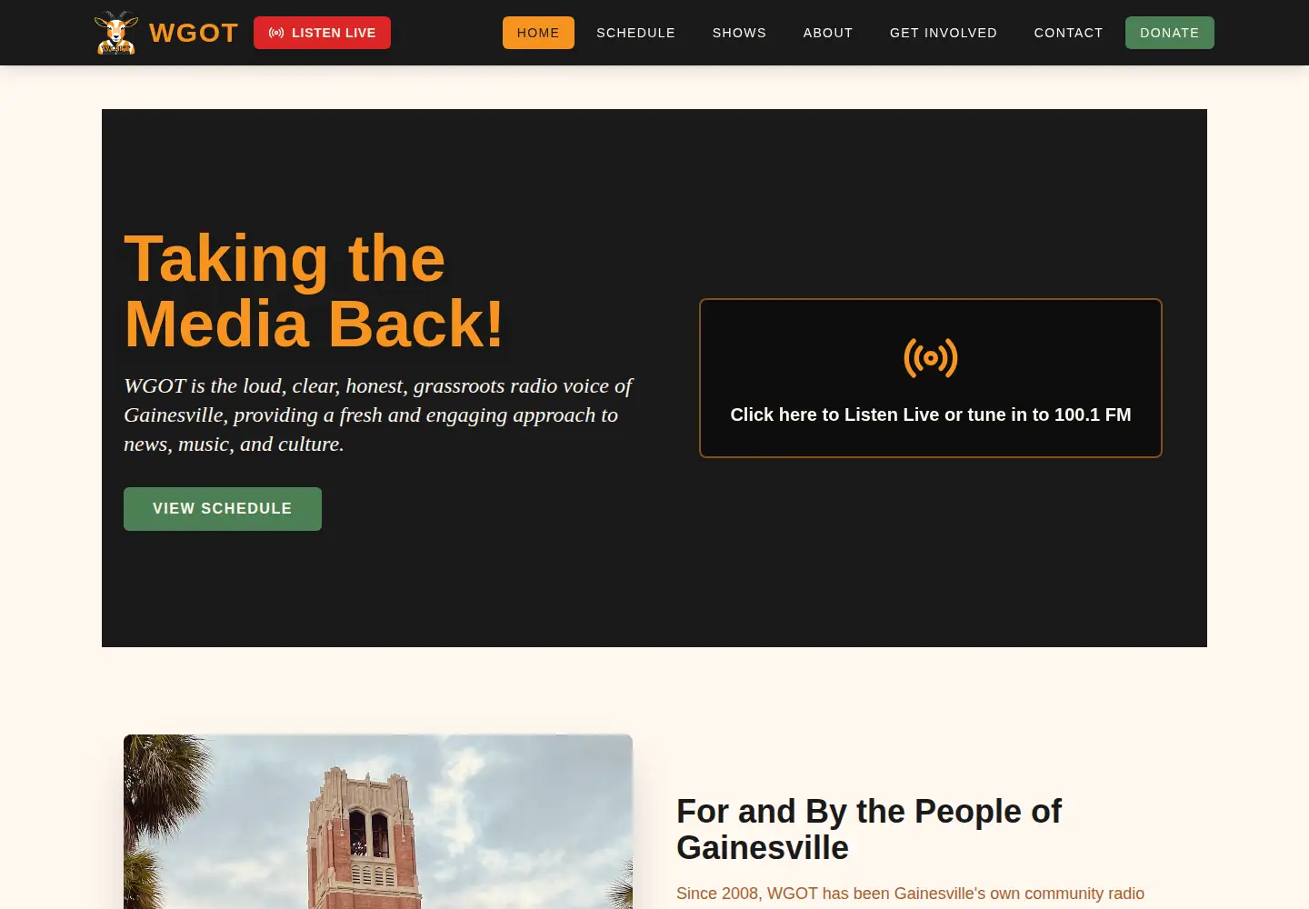 Screenshot of wgot.org