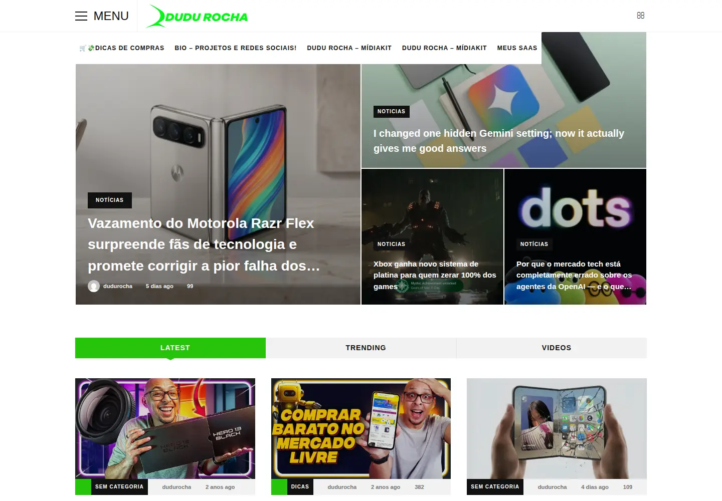 Screenshot of dudurochatec.com.br