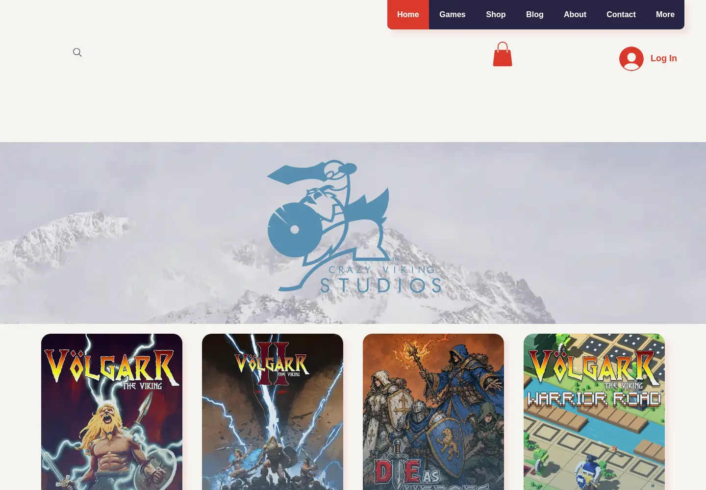 Captured homepage of crazyvikingstudios.com in the current scan