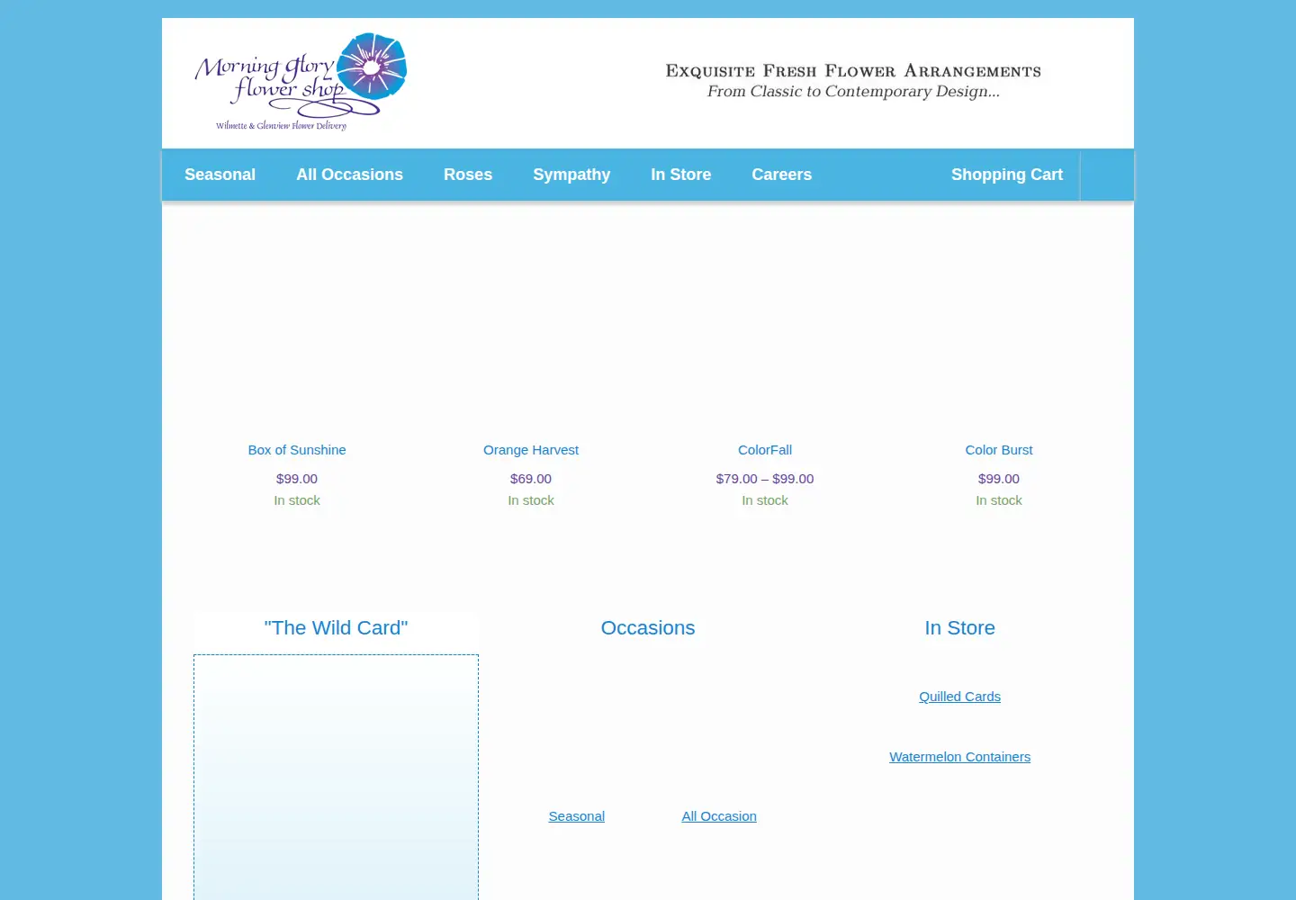 Captured homepage of morninggloryltd.com in the current scan