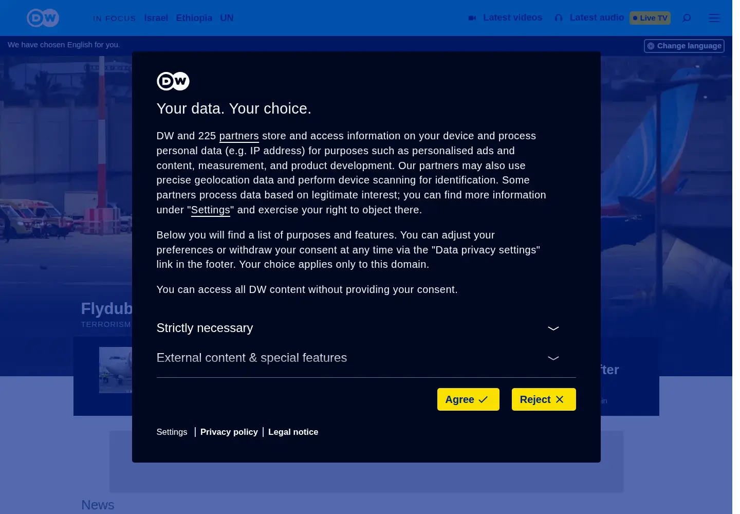 Screenshot of dw.de