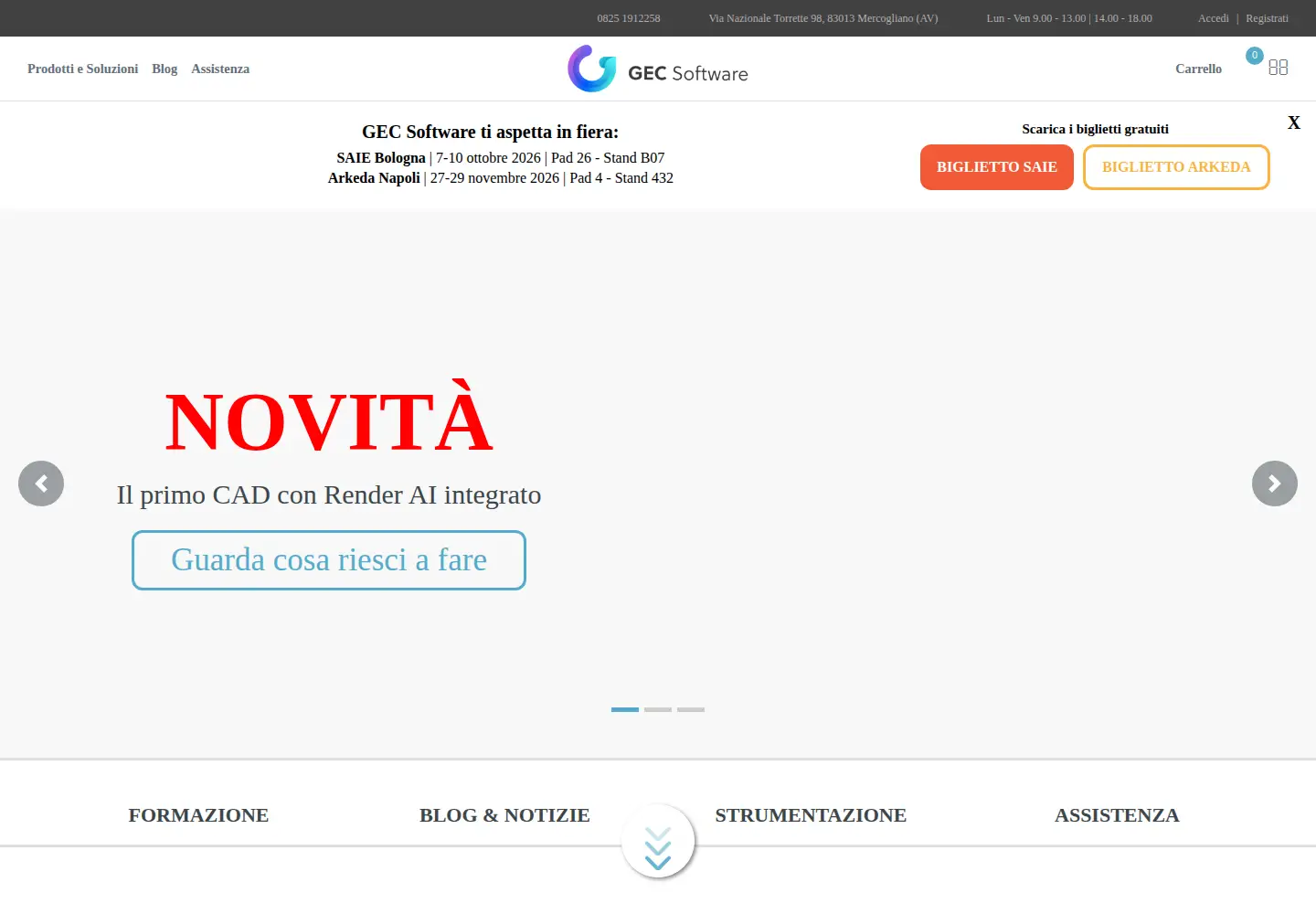 Screenshot of gecsoftware.it